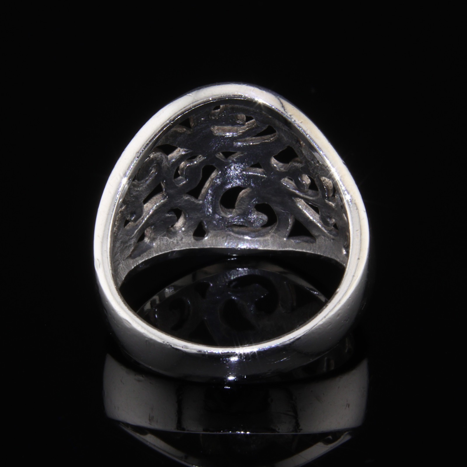 Sterling Silver Scroll Statement Ring Size 6.5
