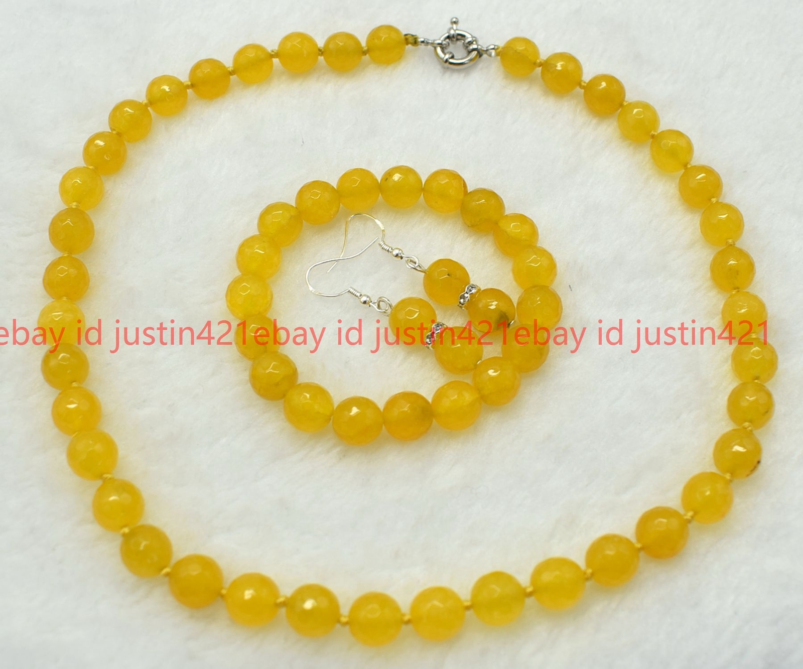 6/8/10/12mm Faceted Yellow Topaz Round Beads Gems Necklace Bracelet Earrings