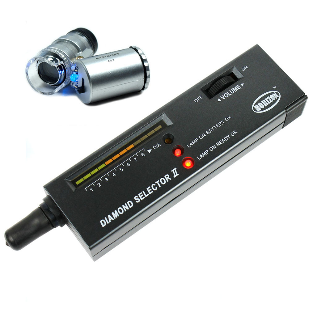 Jeweler Diamond Tool Kit : Portable Diamond Tester – 60X Illuminated Loupe