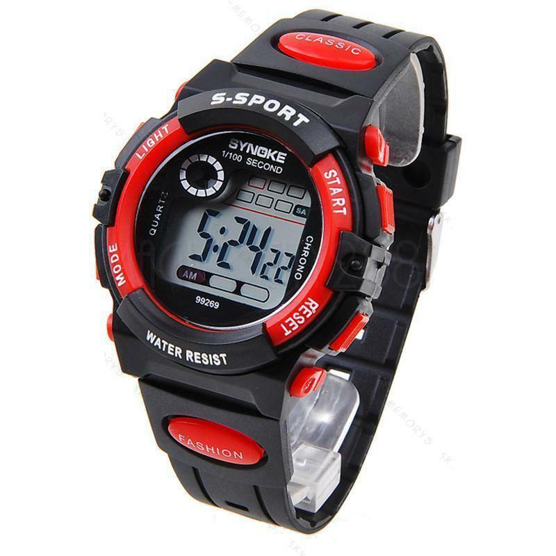 Kids Digital Electronic Watch Waterproof Children Boys Girls Sports LED Watches