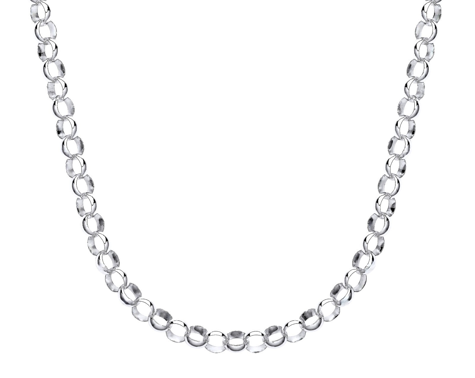Sterling Silver Belcher Chain – 7mm Width – 16 18 20 22 24 26 30 inch – Solid