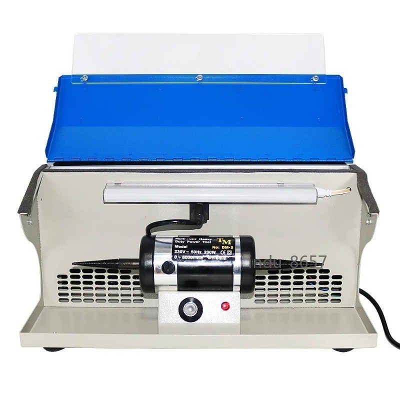 Double Head Dust Extraction Cloth Buffing Polishing Machine 110/220V 200W Motor