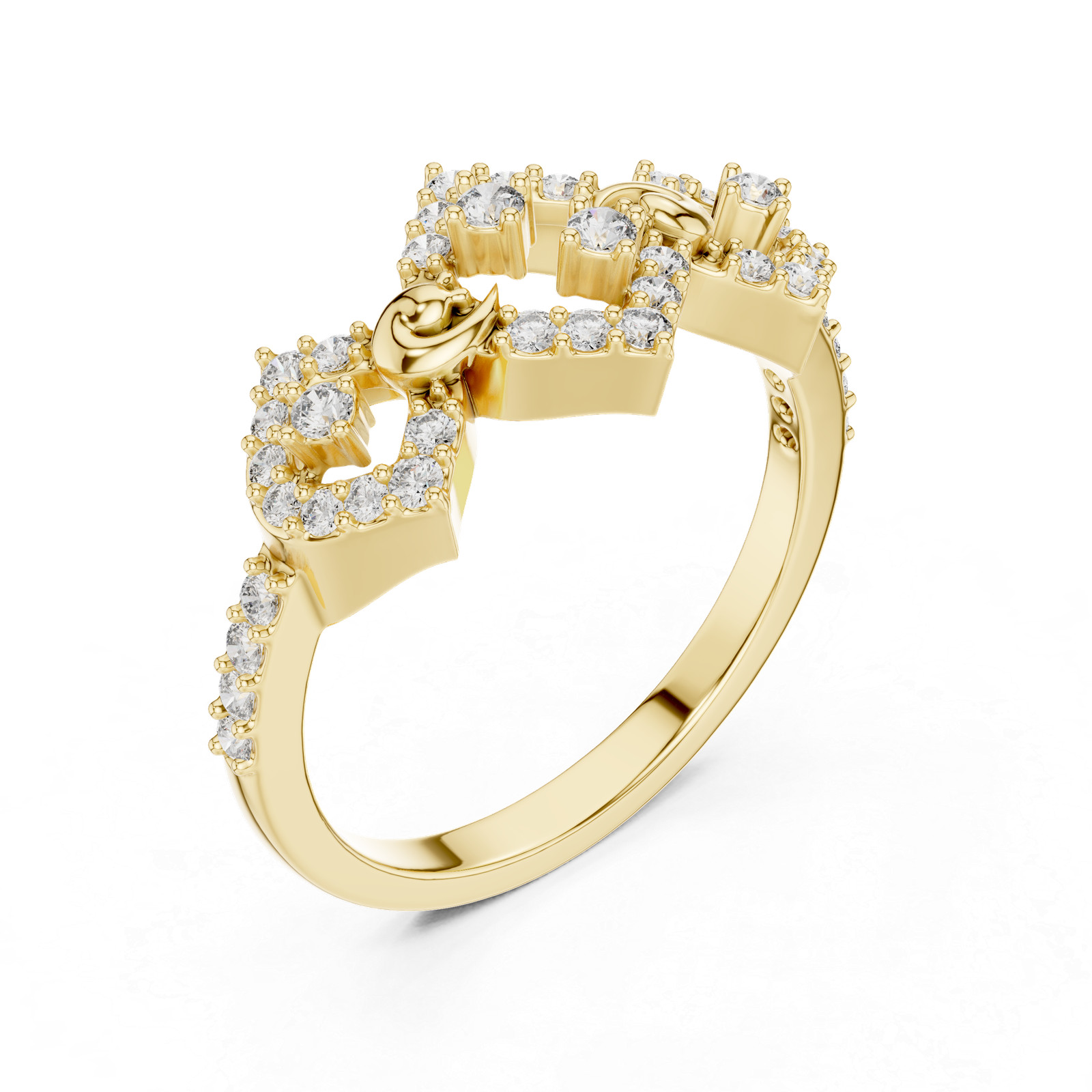 Natural Certified Anniversary D VVS1 Diamond Split Shank Ring 14k Gold Ovar