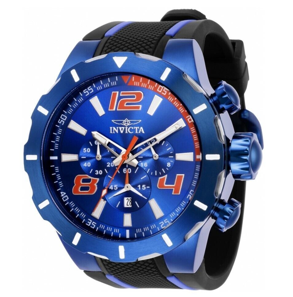 Invicta 35738 S1 Rally 53mm Blue Stainless Steel Case with Black/Blue…