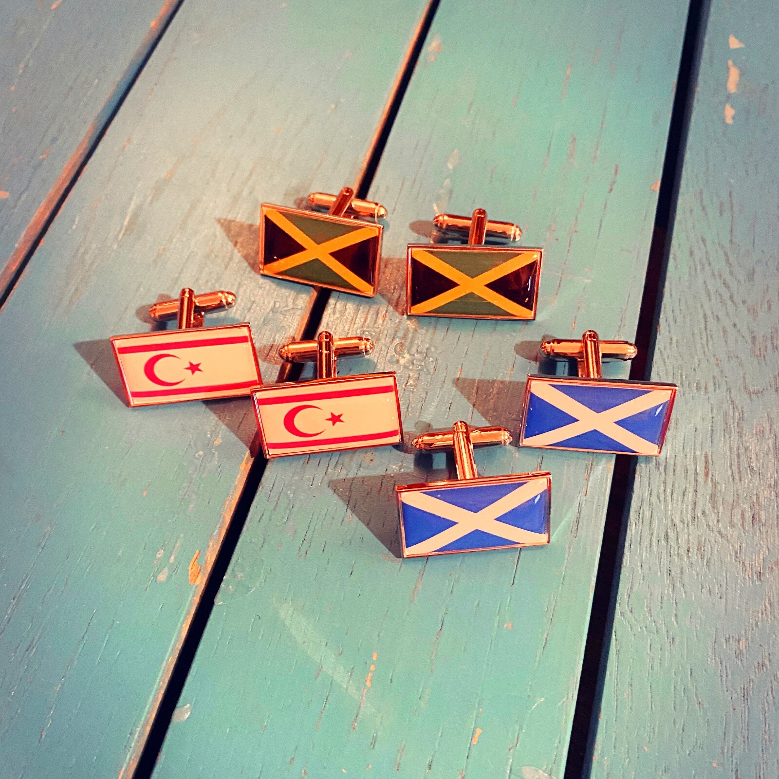 Sri Lanka Flag Cufflinks. National Flags Gift for him. Wedding Cufflinks.