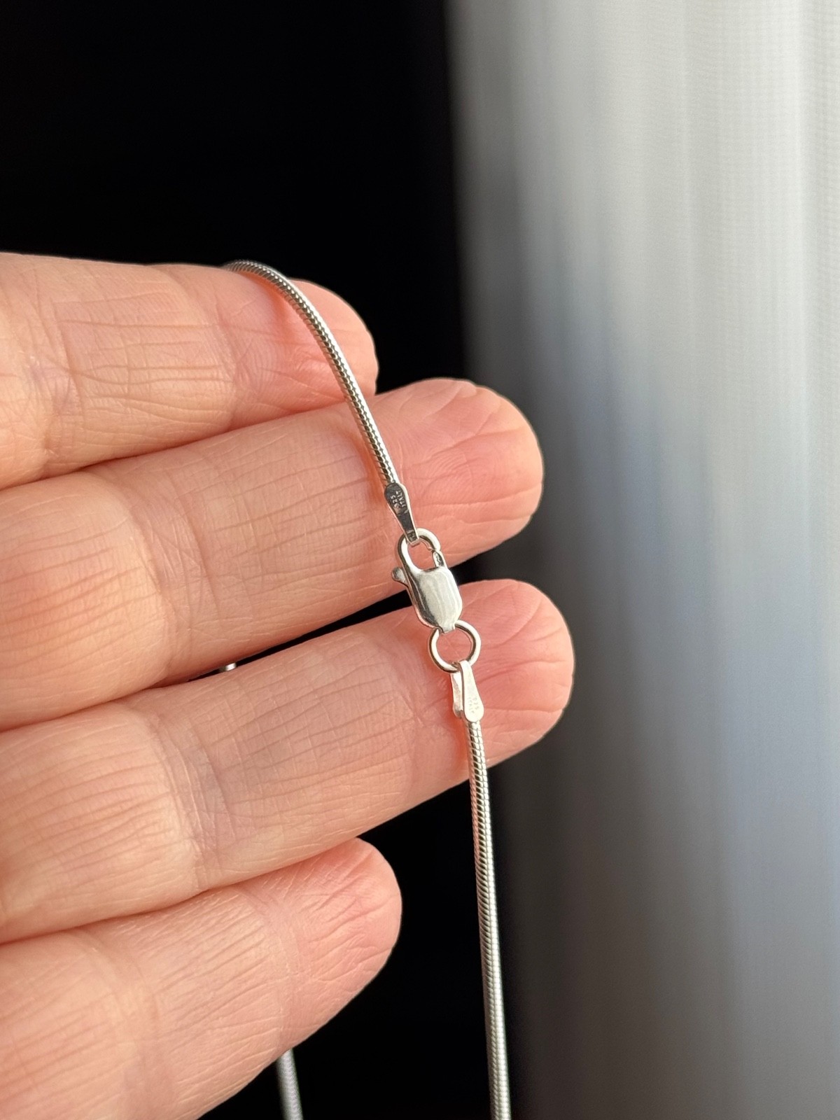 925 Sterling Silver (0.7mm – 0.9mm – 1.2mm – 1.5mm) Snake Chain for Women Men