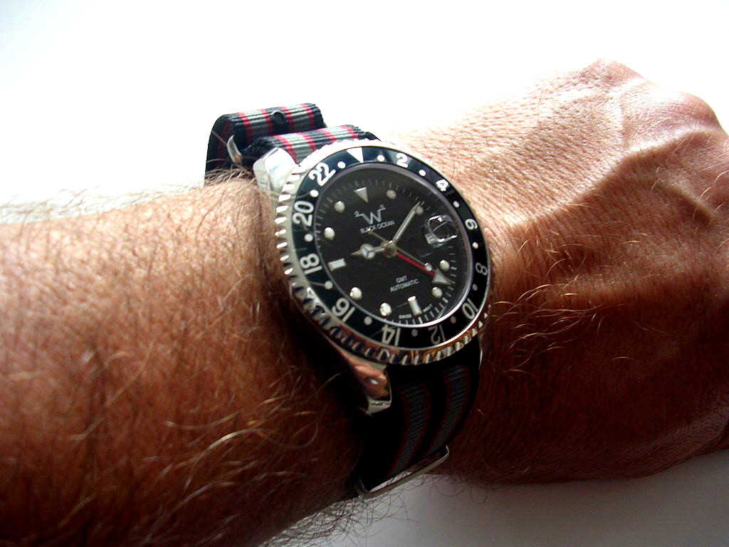 22mm Bond stripe NATO G10 Ballistic nylon watchband RAF strap IW SUISSE 18 20 24