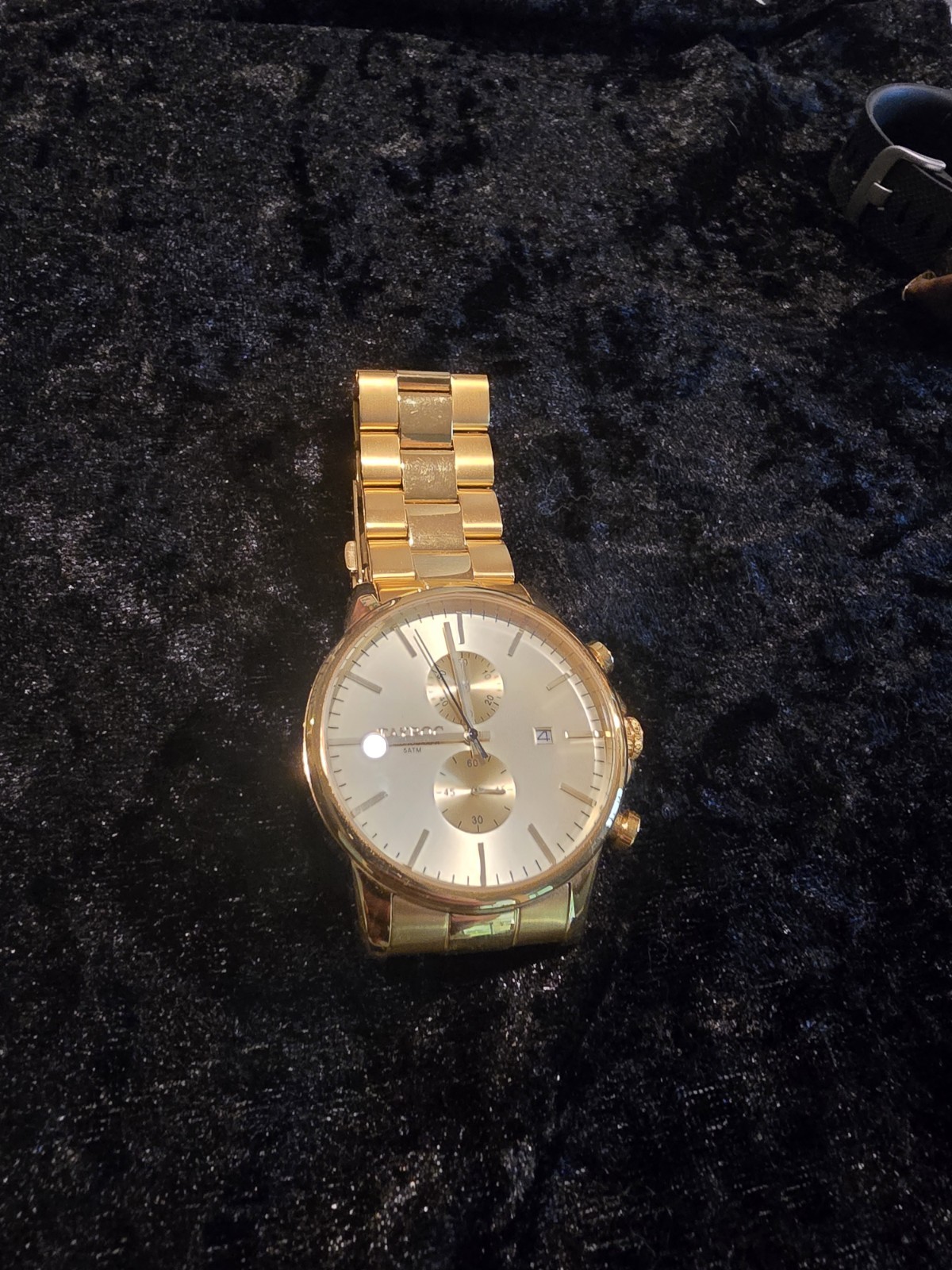Tayroc Iconic 5atm All Gold Chronograph 42/44mm Wristwatch 2018 unworn need bat