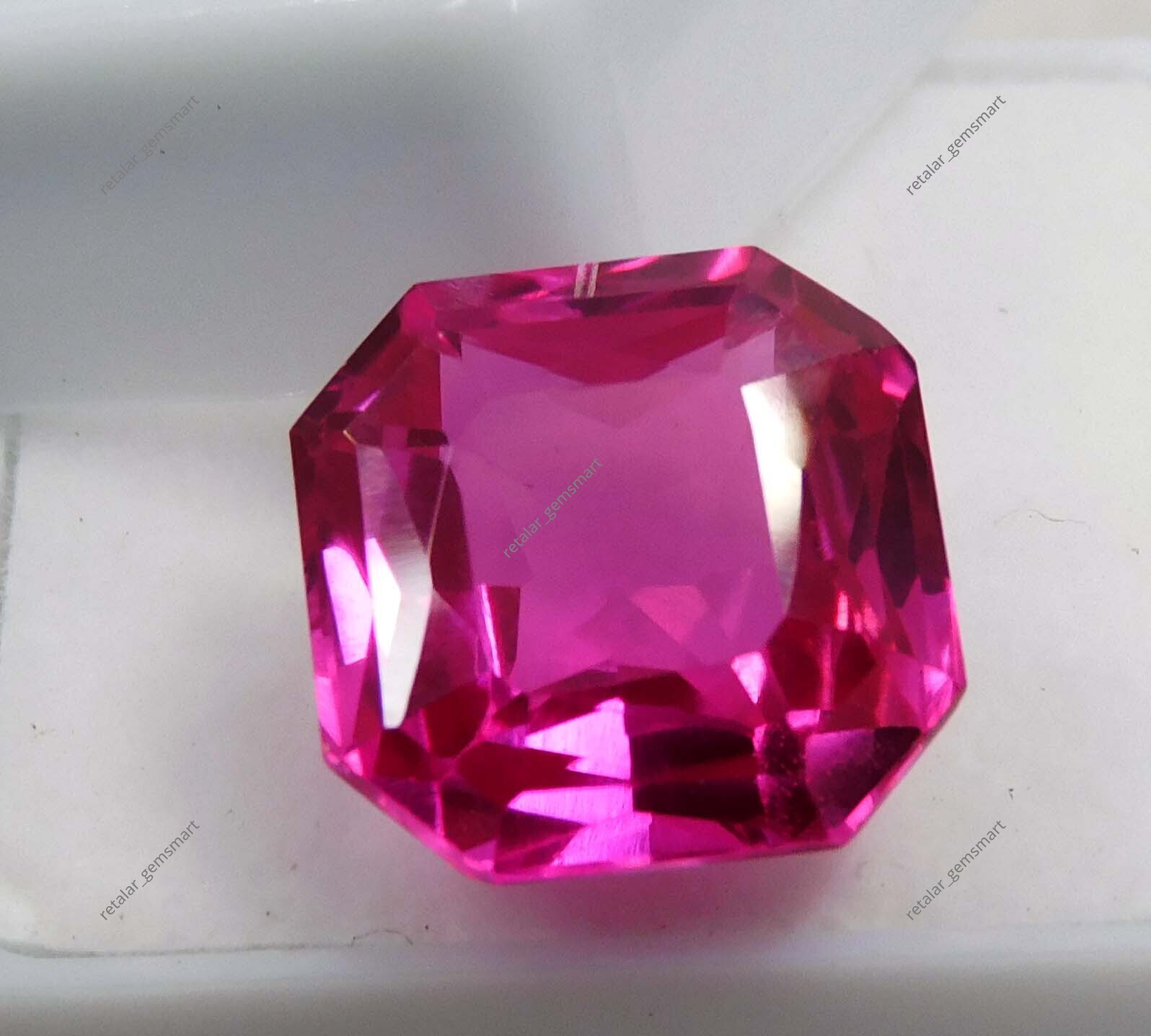 Extremely Rare Pink Sapphire Radiant Cut 10 Ct NATURAL CERTIFIED Loose Gemstone