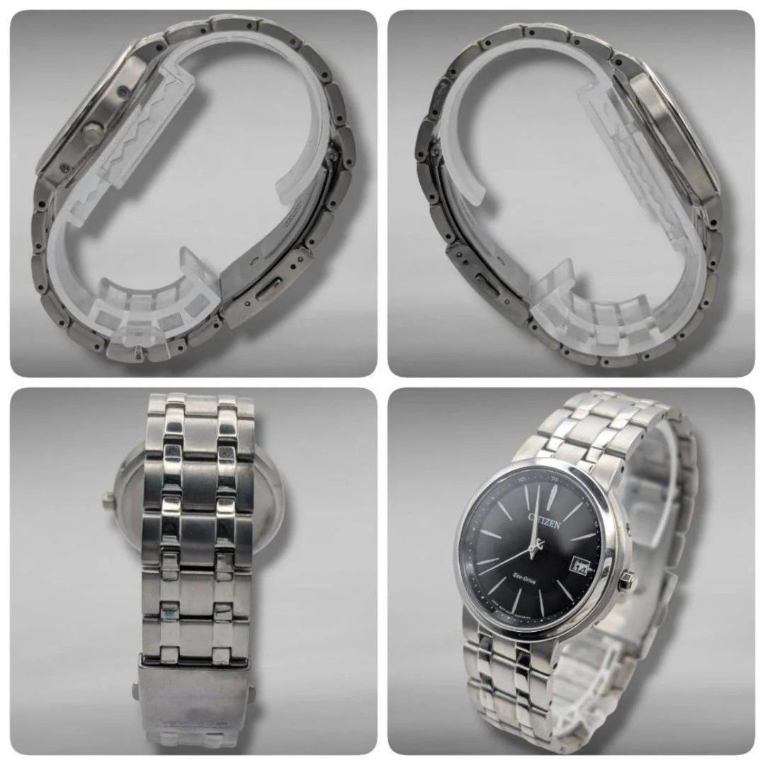 CITIZEN H415-S063311 Eco-Drive Titanium Black Dial Date Slim 1.43 inches Mens