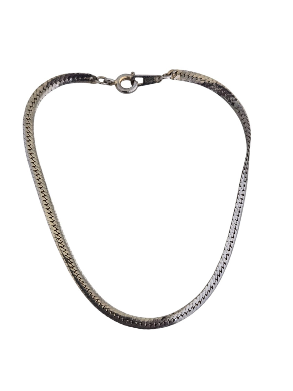 Vintage Korea Silver Tone Chain 7.5″ Bracelet