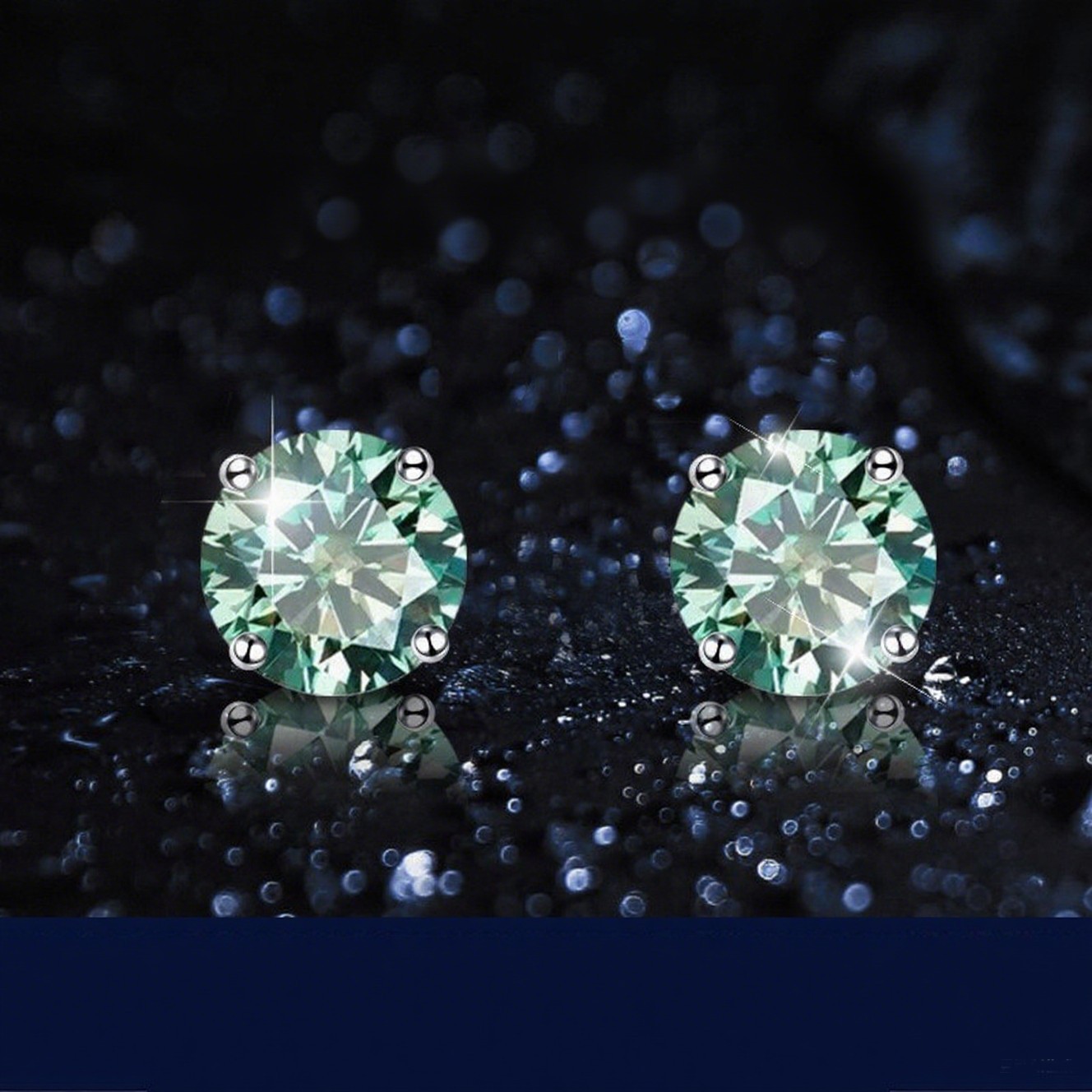 1ct-2ct D Color VVS1 Moissanite Stud Earrings Women Lady 925 Sterling Silver