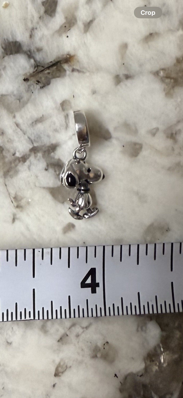 V480 S925 STERLING SILVER STROLLING SNOOPY DANGLE CHARM
