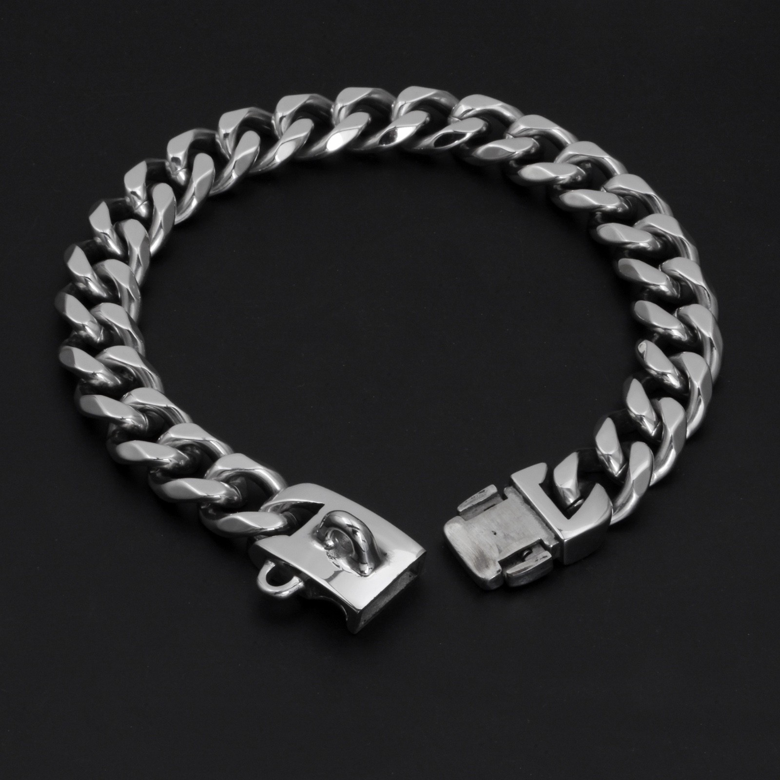 Upgraded Gold Stainless Steel Cuban Link Dog Chain Collar Necklace Luxury 10-26″