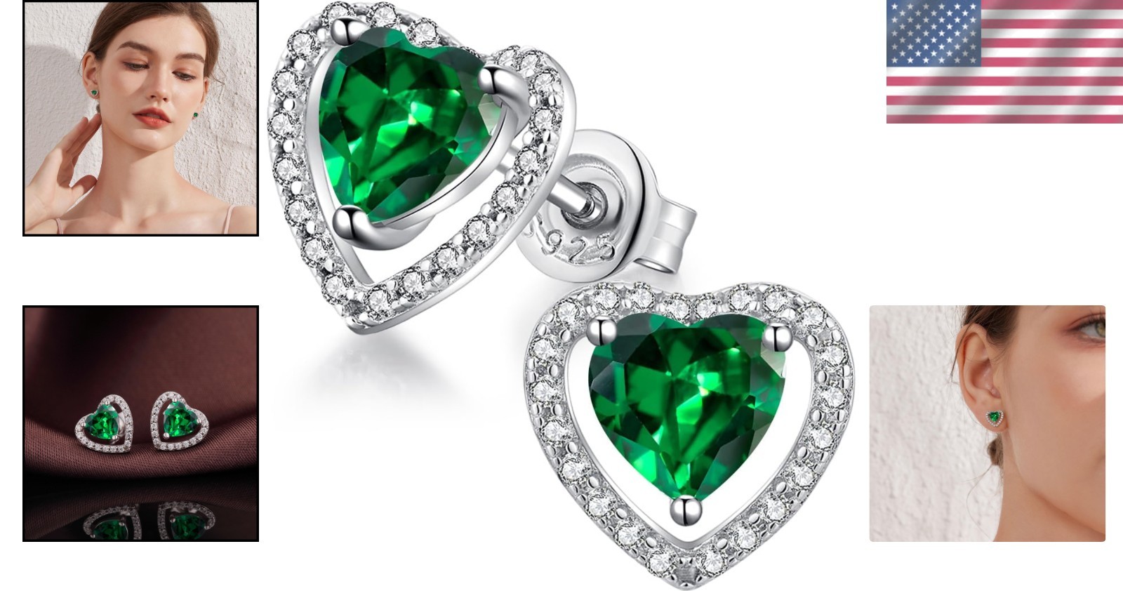 Versatile CZ Studs for All Occasions, White Gold Plated