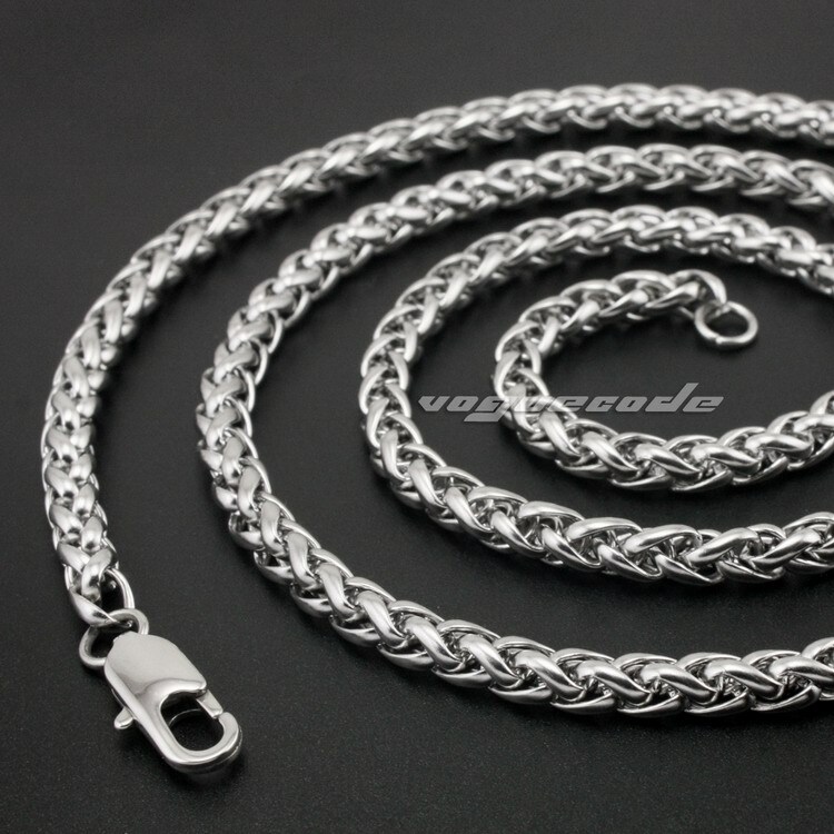 Stainless Steel Diameter 5.0mm Charms Necklace Chain 5D017C 16~36 inches