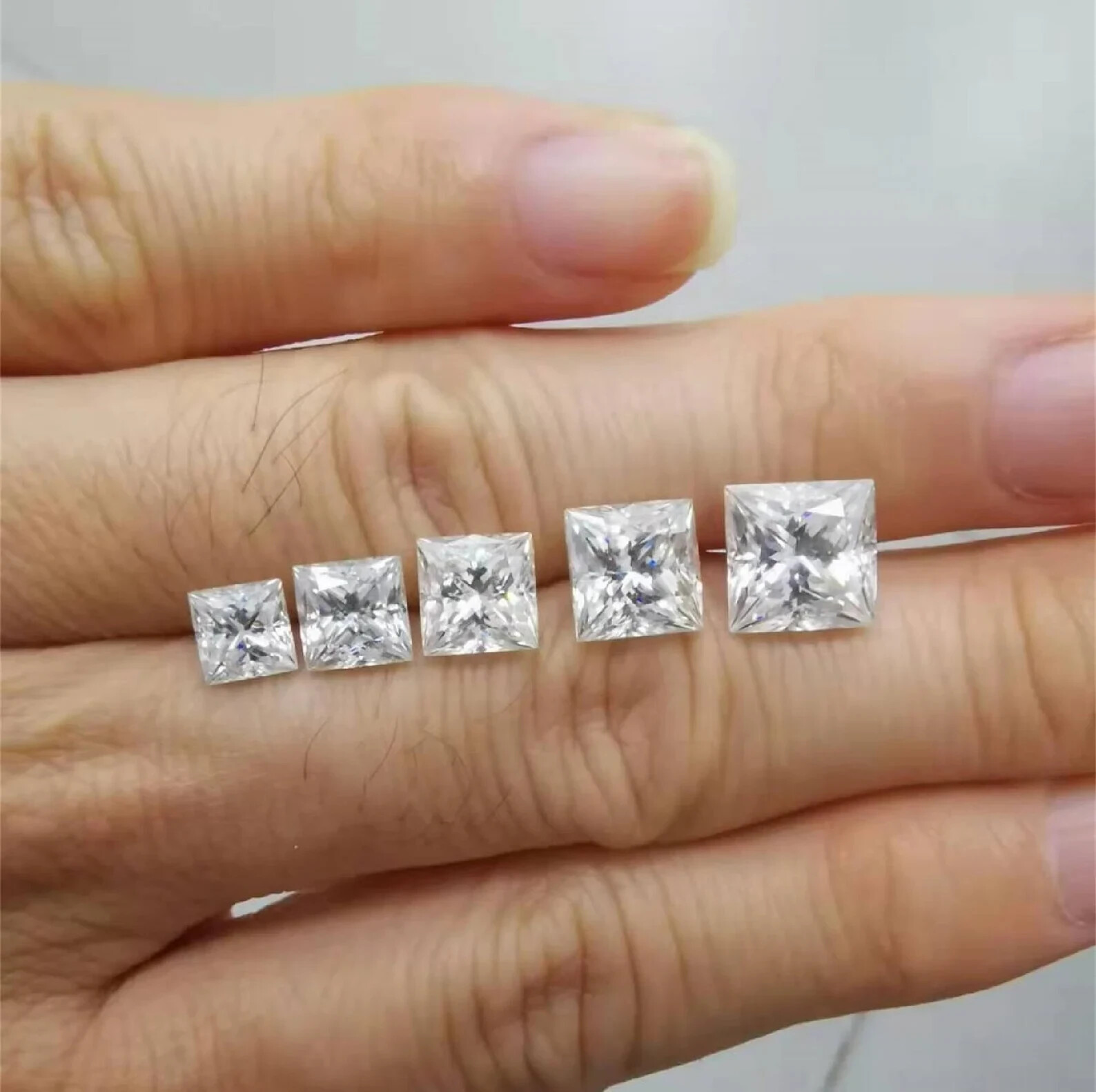 Princess Cut Diamond Stone Square Loose Stone 1.00 Ct To 6.00 Ct