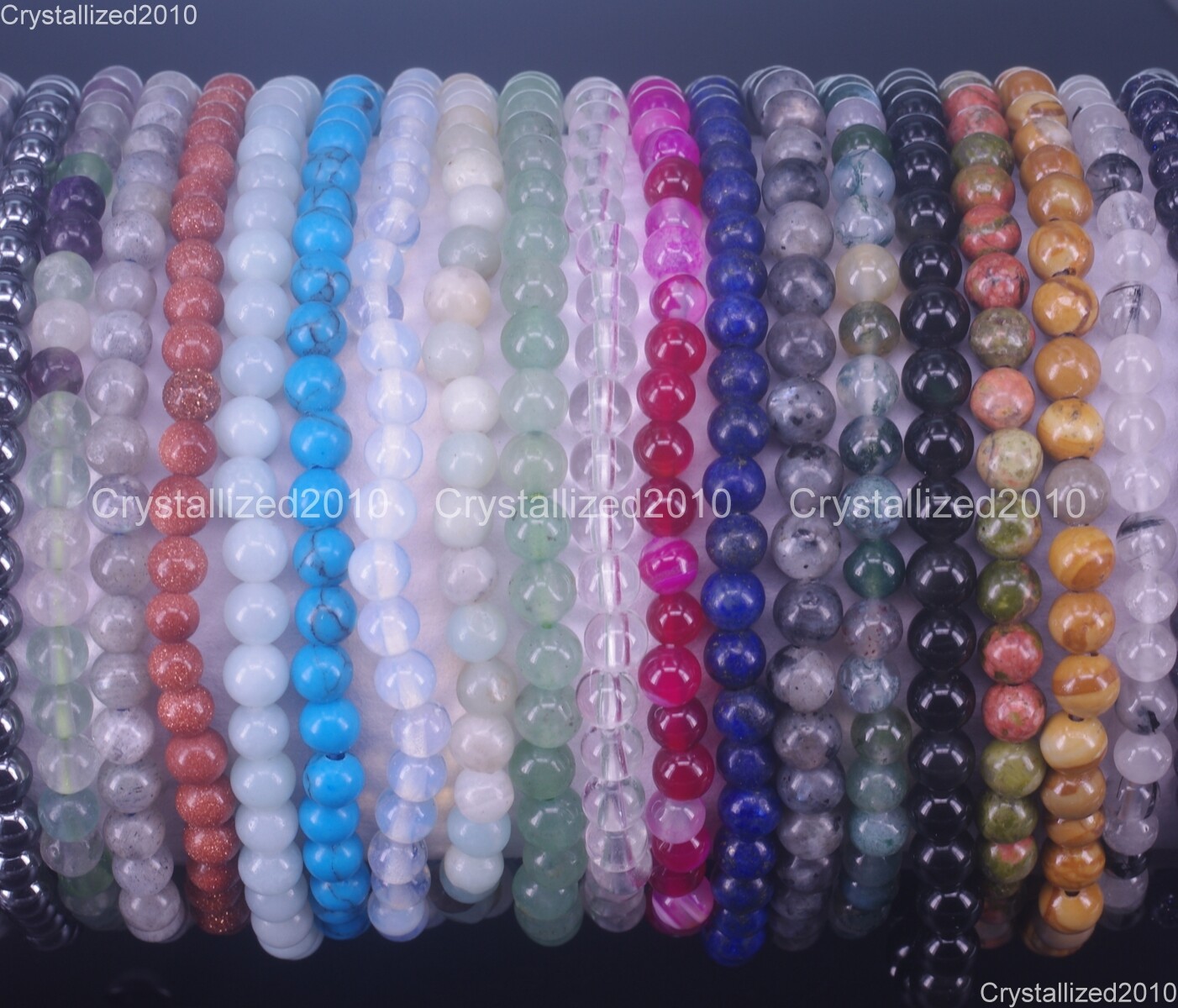 Handmade 4mm AAA Natural Gemstone Round Beads Stretchy Bracelet Healing Reiki 8″
