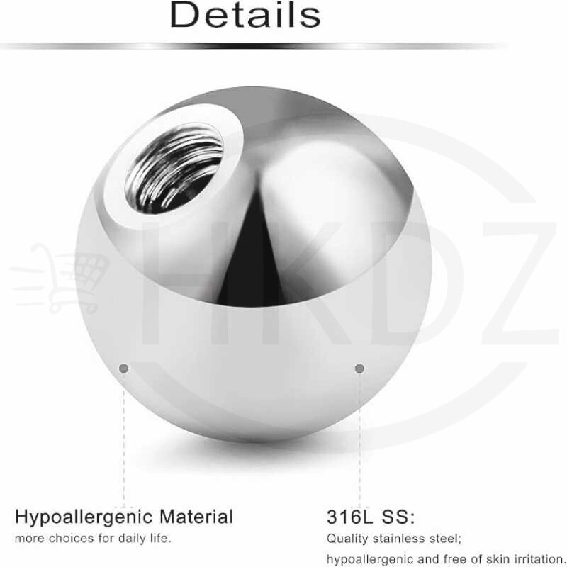 Replacement Spare Balls Labret Piercing Attachments 3mm 4mm 5mm 6mm 8mm 14G16G