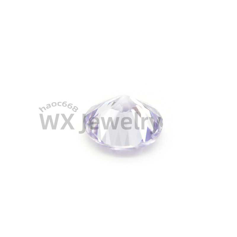 500pcs 0.7～20mm Round Cut Lavender Loose cubic zirconia AAAAA CZ stone Quality