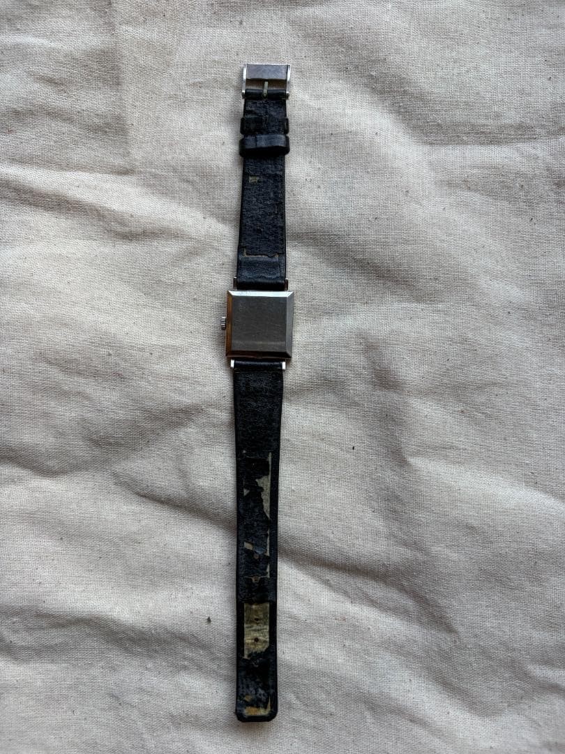 Longines Square Manual Wind Watch Black Dial Used