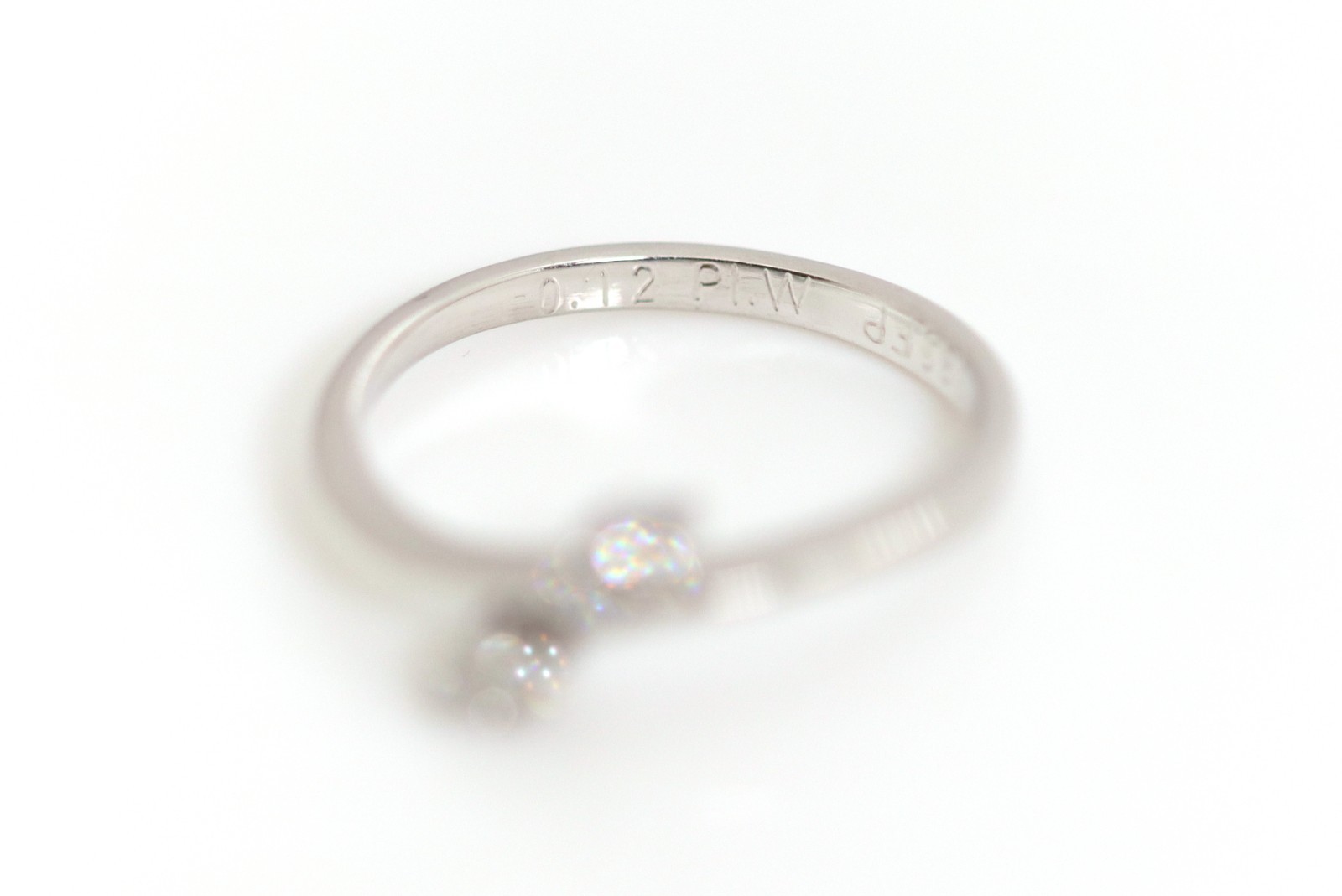White gold brilliant ladies ring 0.12ct PI.W 14kt – 585 size 54 elegant engagement ring