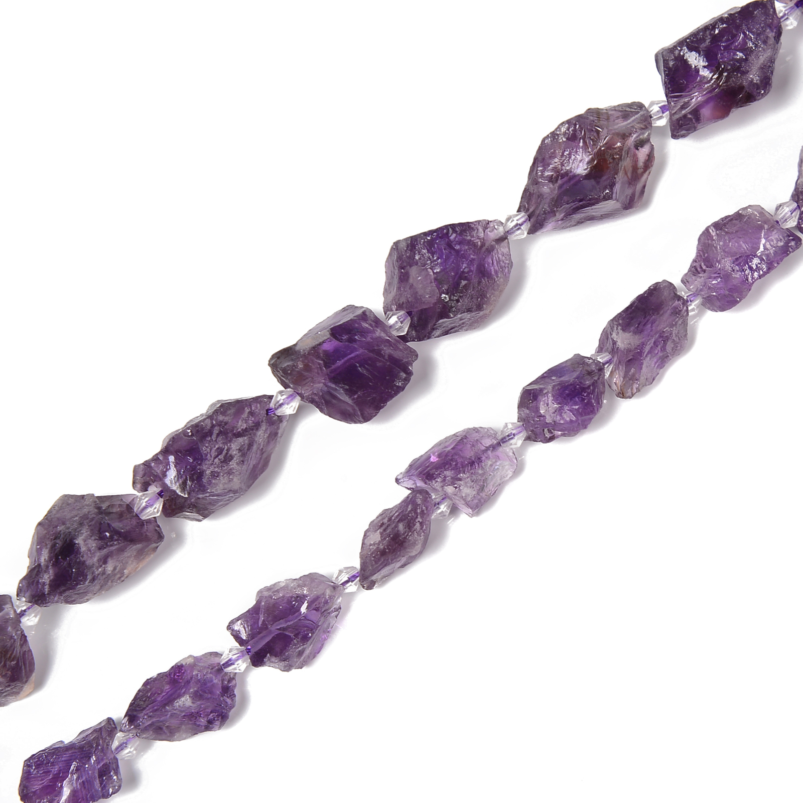Dark Purple Amethyst Rough Nugget Chunks Beads Size 12x15mm 15x20mm 15.5”Strd
