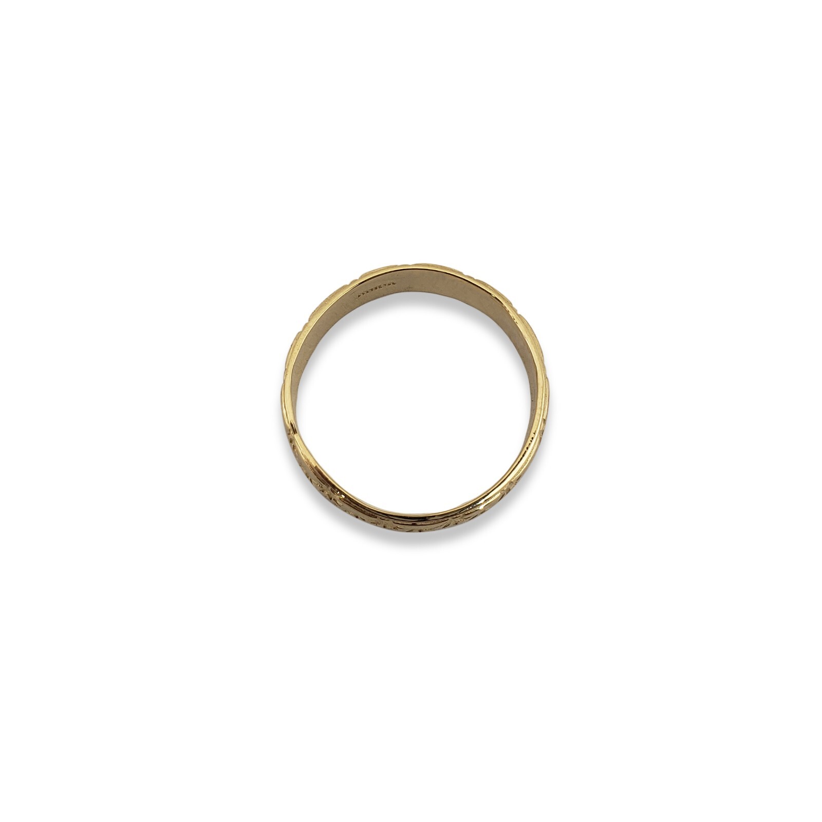 Solid 10K Women’s Yellow Gold Etched Ring, 5mm Real Gold Star Ring Size 3 – 12
