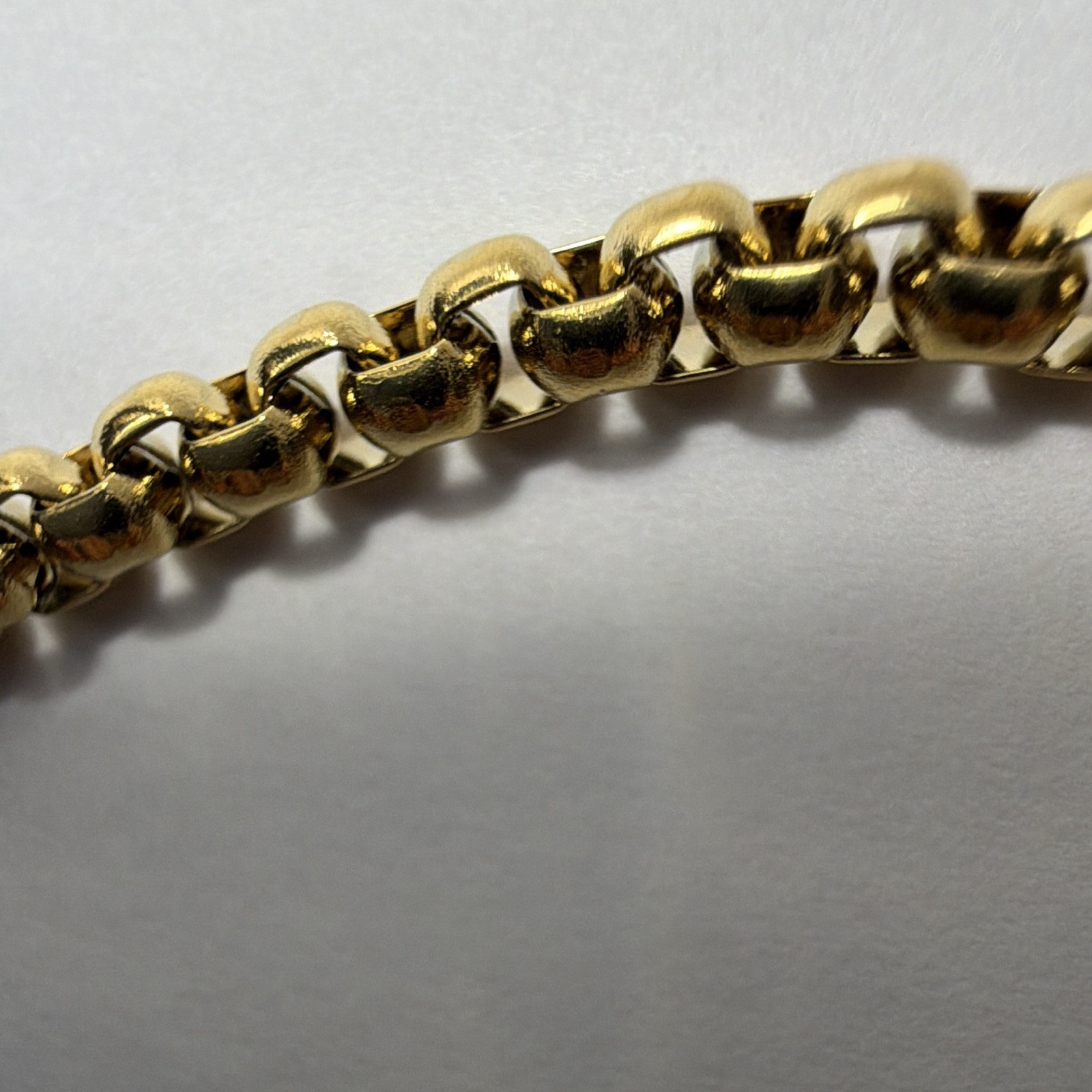 7″ Gold Tone Stainless Steel Box Chain Bracelet 3mm Men Women Unisex Jewelry