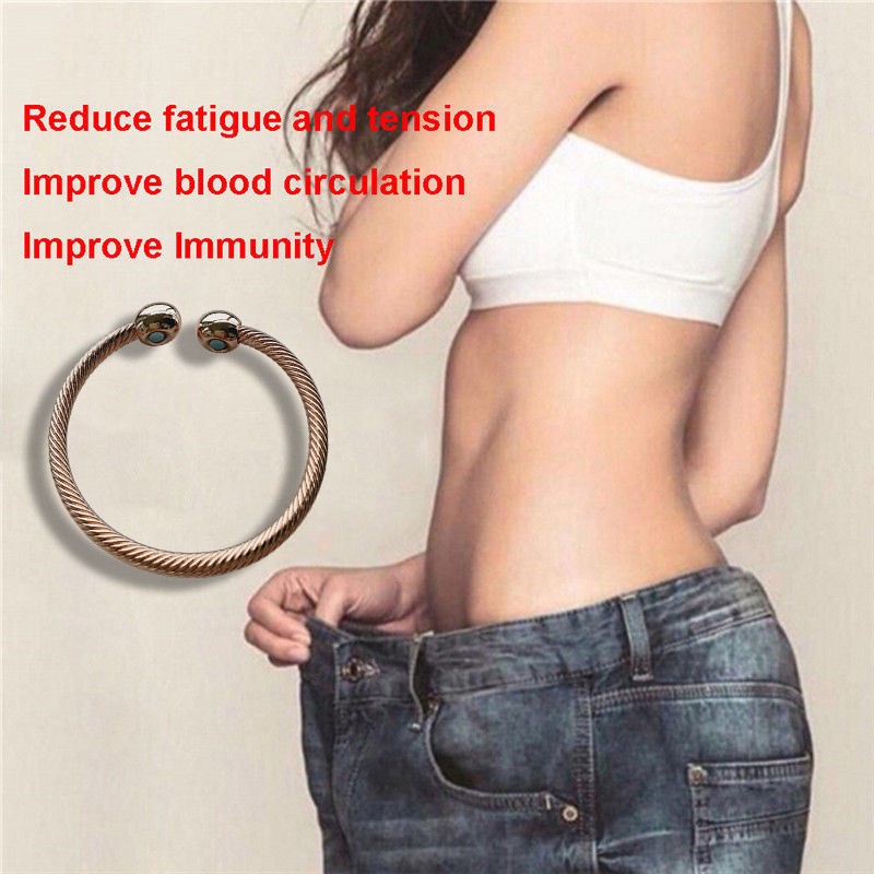 Pure Copper Bracelet Magnetic Heal Therapy Arthritis Bracelet Pain Relief Bangle