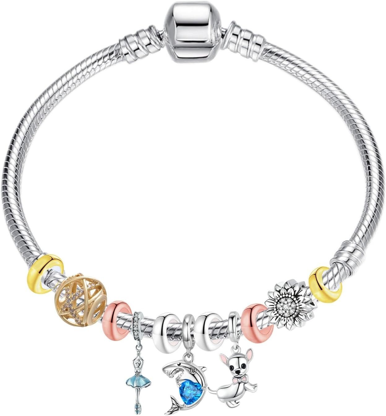 Lightweight and Stylish Sterling Silver Rondelle Spacer Beads for Bracelets