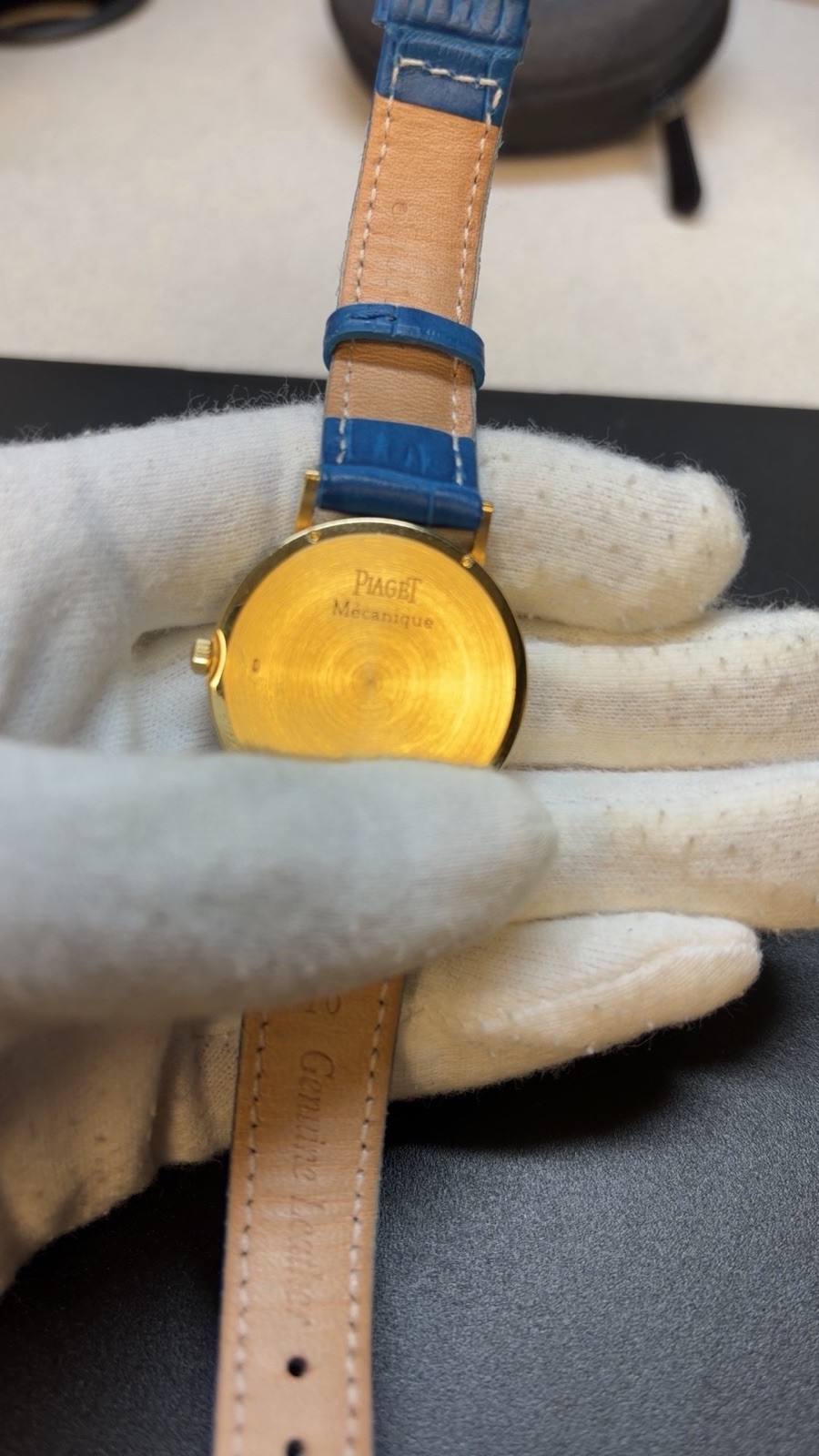 Piaget Dancer 18K Yellow Gold 30mm Lapis Lazuli Dial Cal. 9P Manual Wind Watch