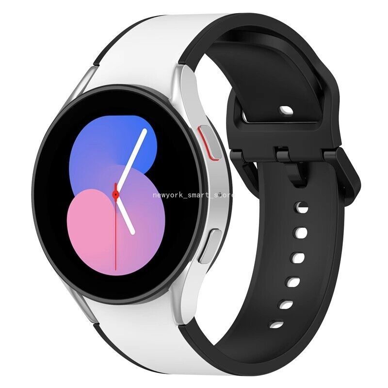 For Samsung Galaxy Watch 4 5 6 7 40 44 Classic 43 47MM Silicone Sport Band Strap