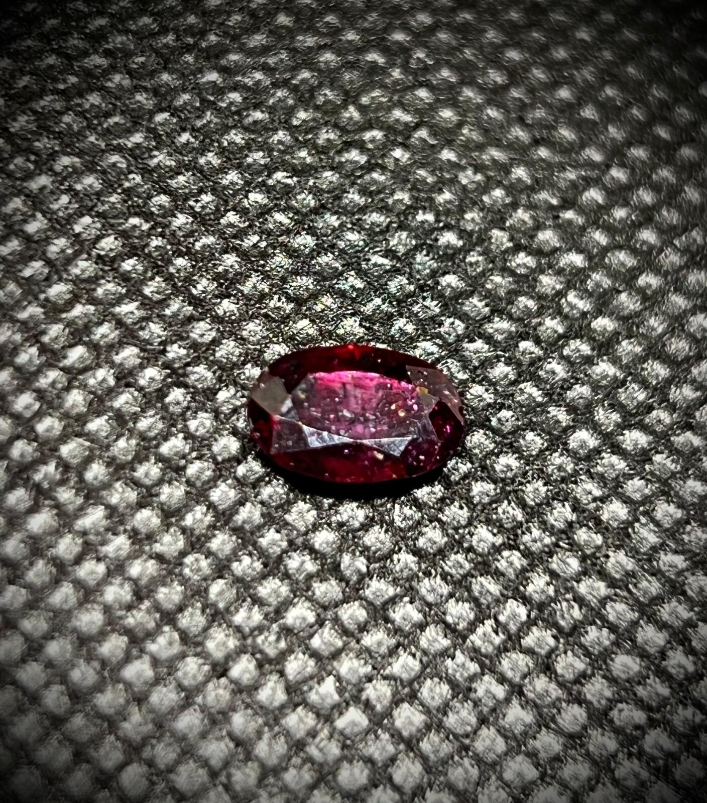1.38 Cts Oval Red Natural Ruby Very Rare Heavily Included Untreated @ Madagascar