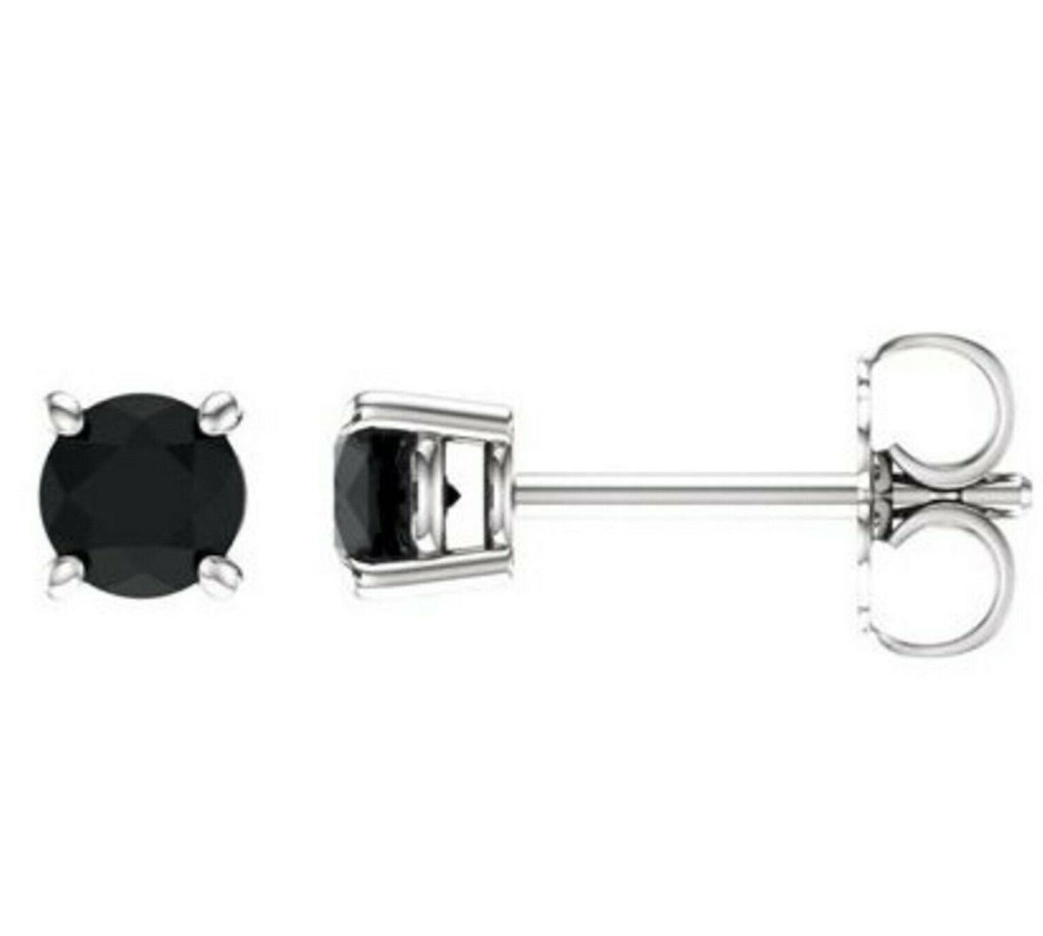 1/2 ct. Lab-Created Black Diamond Studs – Sterling Silver