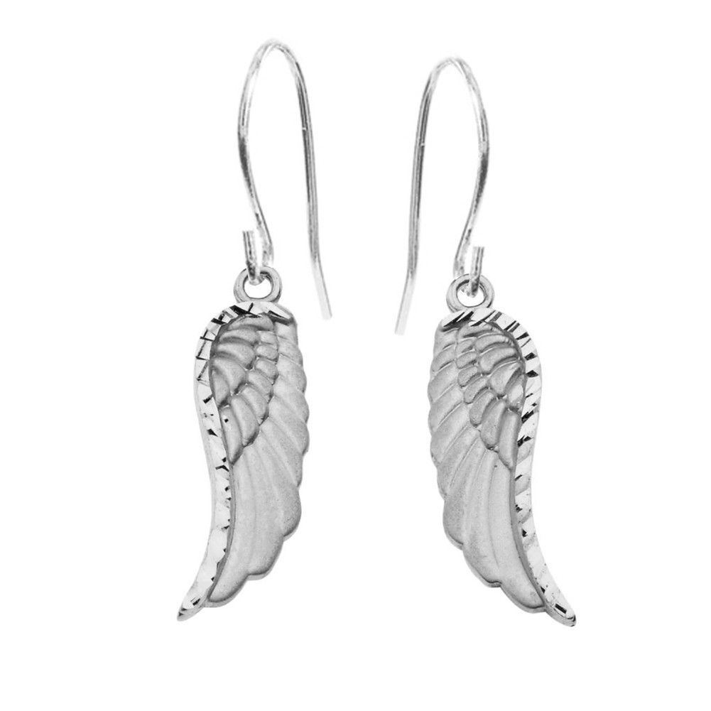 Dangling Angel Wing Earrings(Available in Yellow/Rose/White Gold)