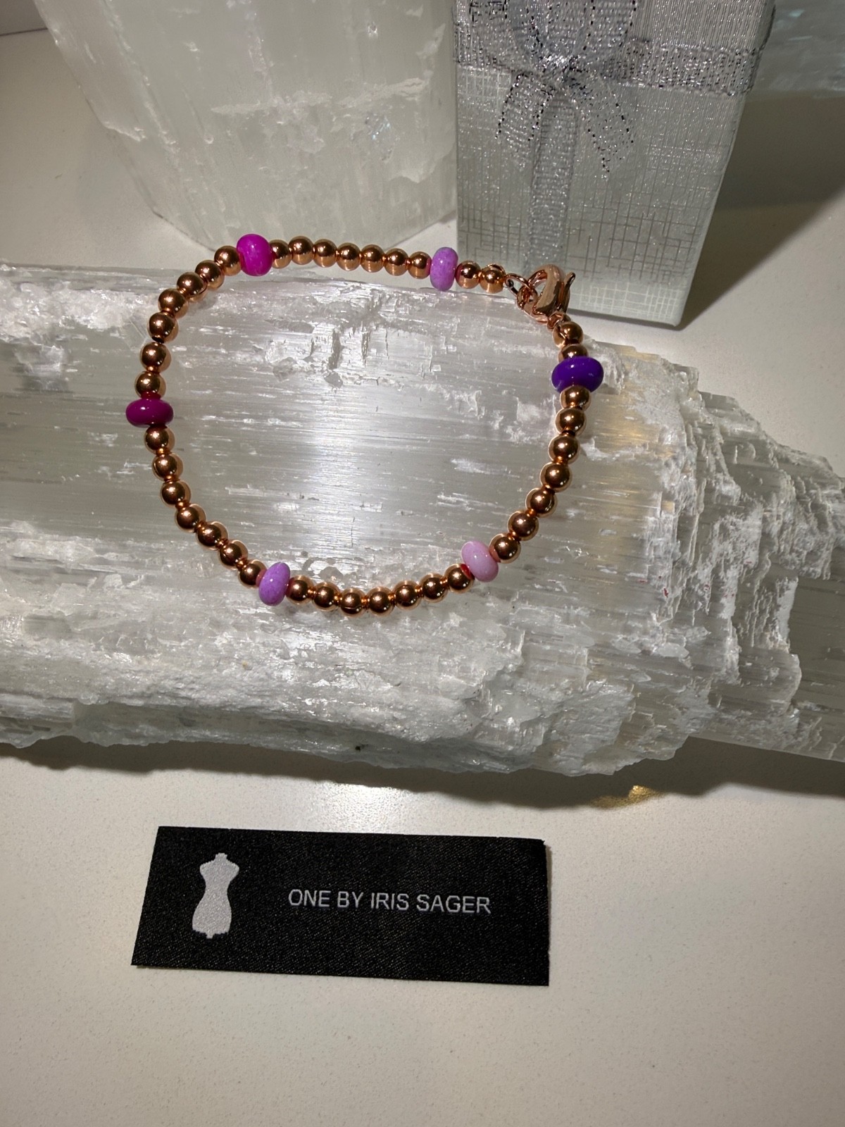 Pure Copper 4-6 mm Bead opal Bracelet Energy Healing Grounding Stone Jewelry
