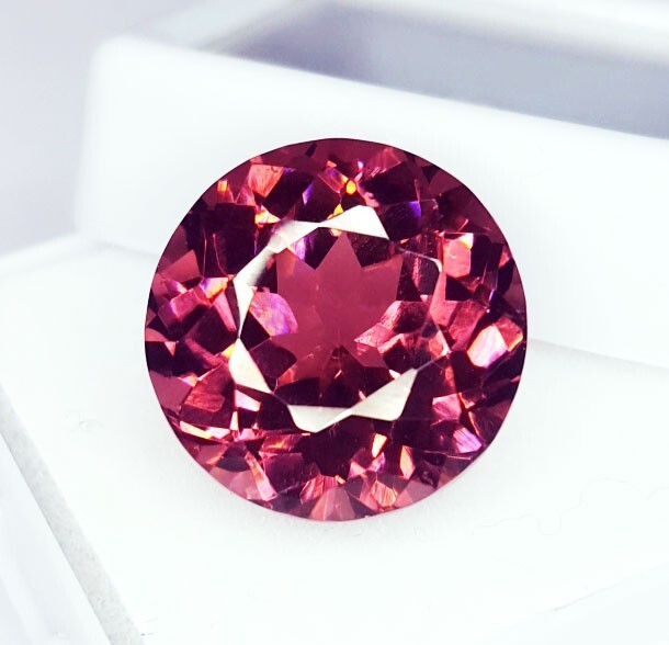 18 Ct Natural Padparadscha Sapphire Loose Gems Certified Round Cut Sapphire A41