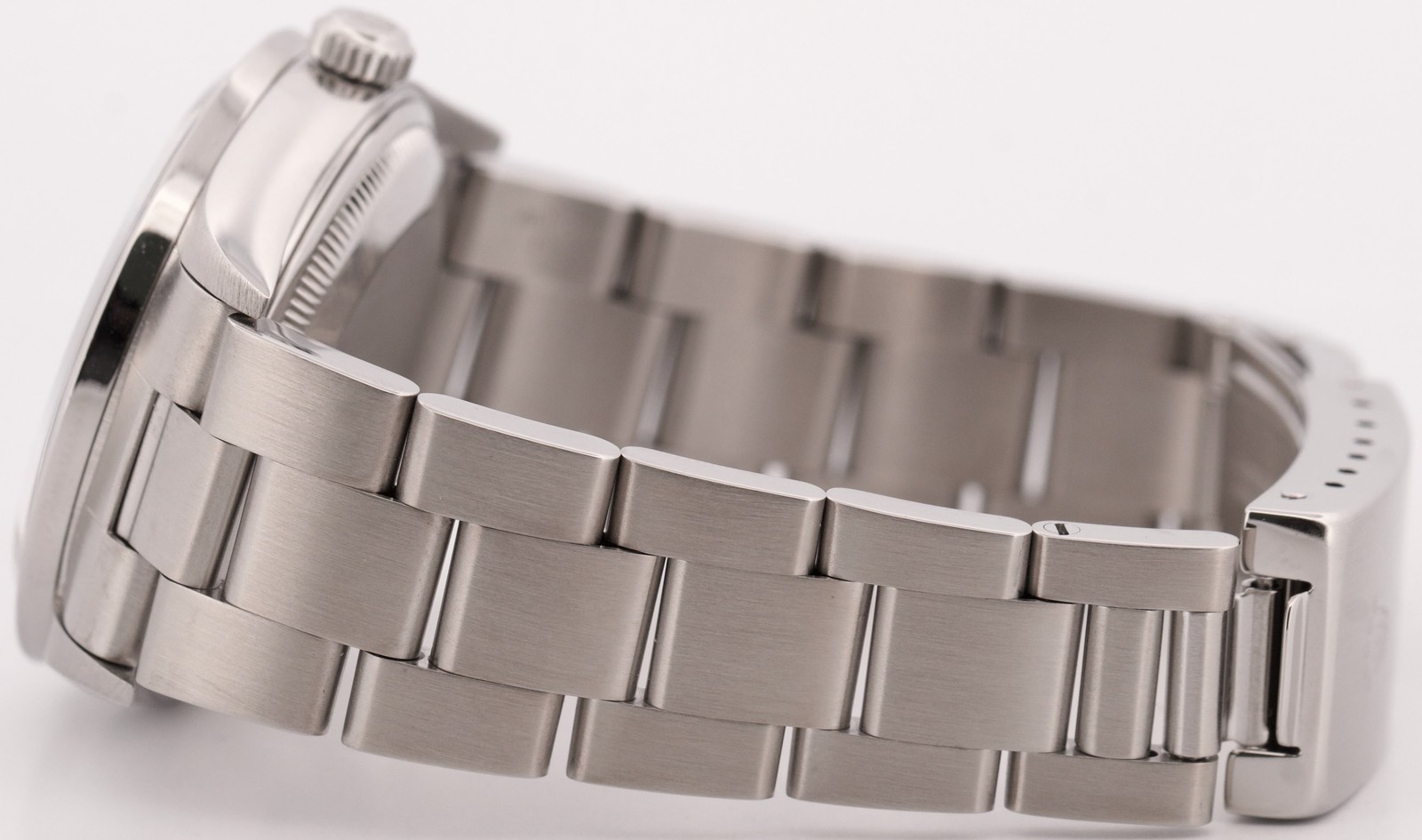 1996 Rolex Oyster Perpetual Date 34mm SILVER Steel Oyster NO-HOLES 15210 Watch