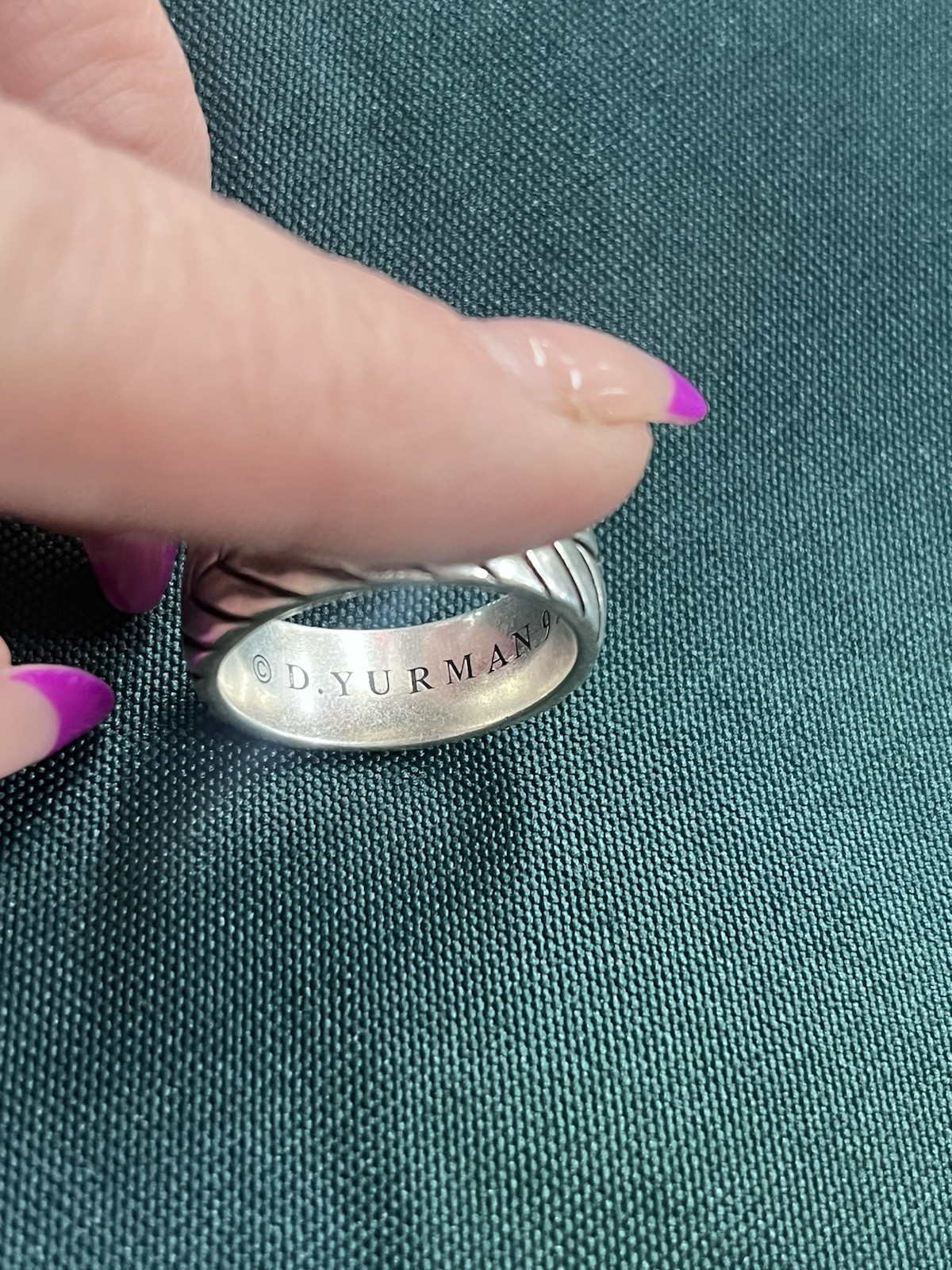 David Yurman 6.5mm Chevron Ring Size 12