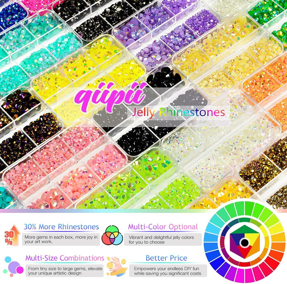 Black Violet AB Resin Rhinestones for Bedazzling Crafting 2Mm 3Mm 4Mm 5Mm 6Mm Fl