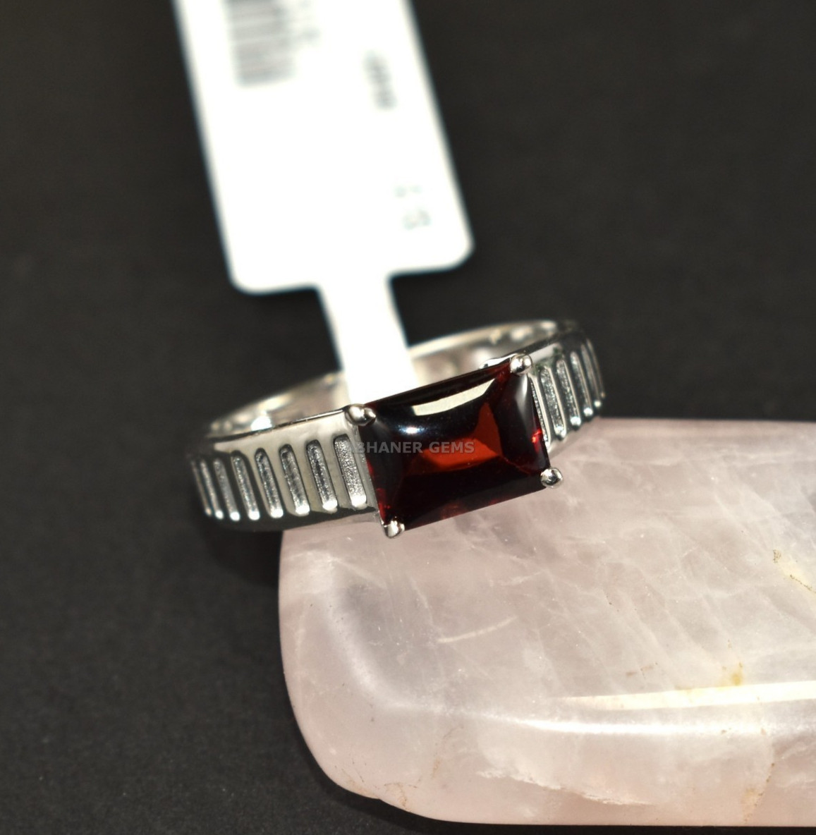 Bold And Dark Red Garnet 925 Sterling Silver Ring Fine Quality Handmade Jewelry