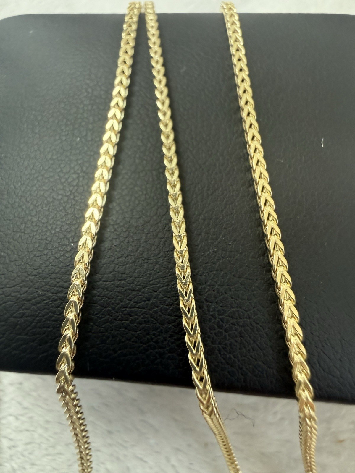 10kt Solid Yellow Gold 24” Inch 1.5mm Franco Chain