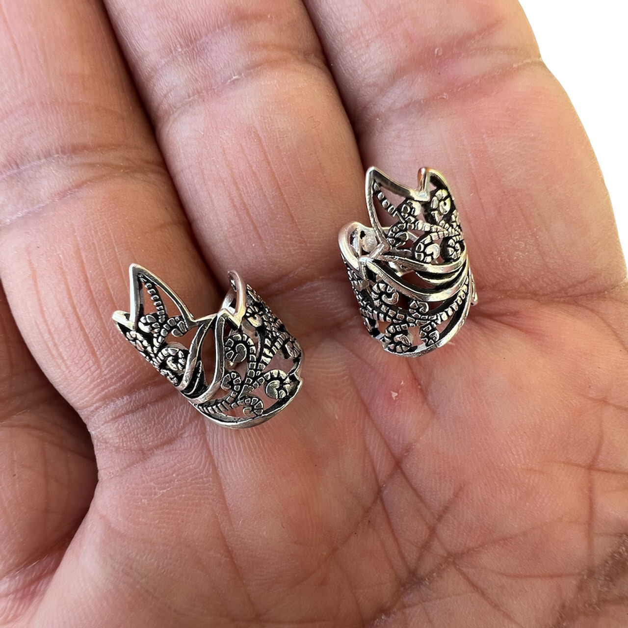 Adjustable Ear Cuffs Leaf Clip On Wrap Earring Conch Helix Non Piercing Jewelry