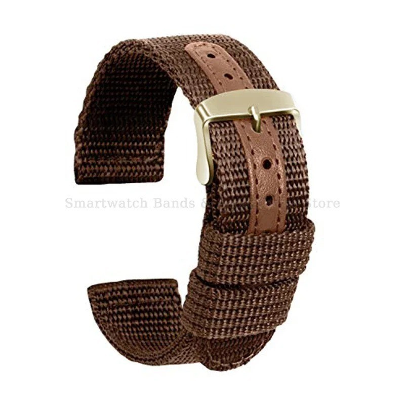 18mm 20mm 22mm 24mm Military Canvas Nylon Wrist Watch Band Strap Bracelet Sport