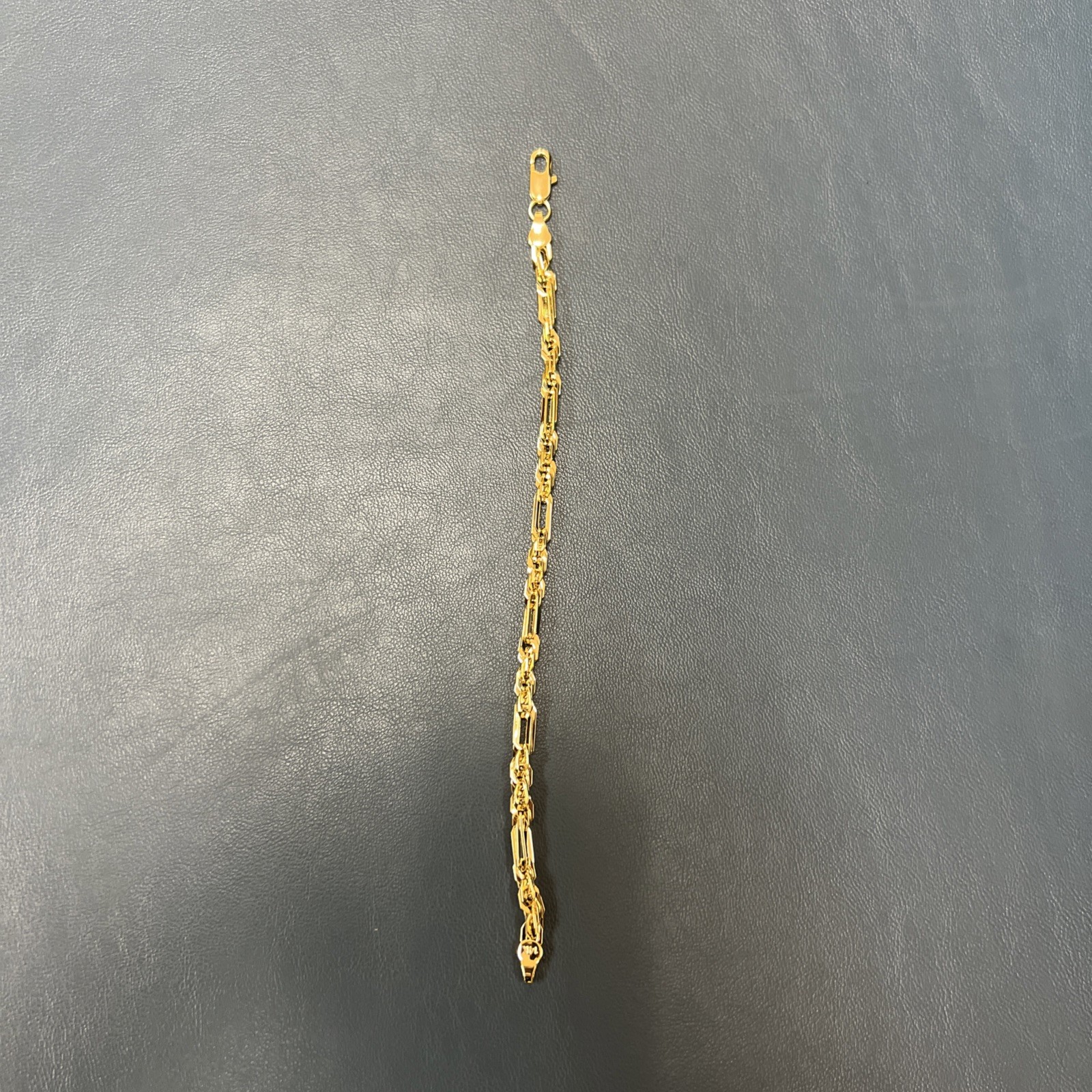8INCH 14KT GOLD ELECTROPLATED 10X MILANO STYLE ROPE BRACELET DIAMOND CUT