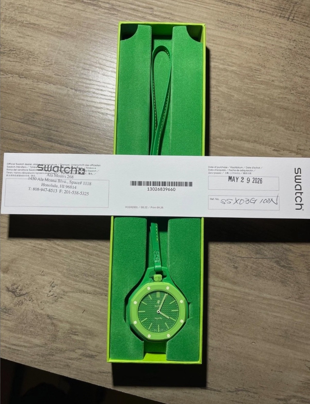 Swatch x Audemars Piguet Bioceramic Royal Pop Green Eight WILL SHIP SAME DAY ✅