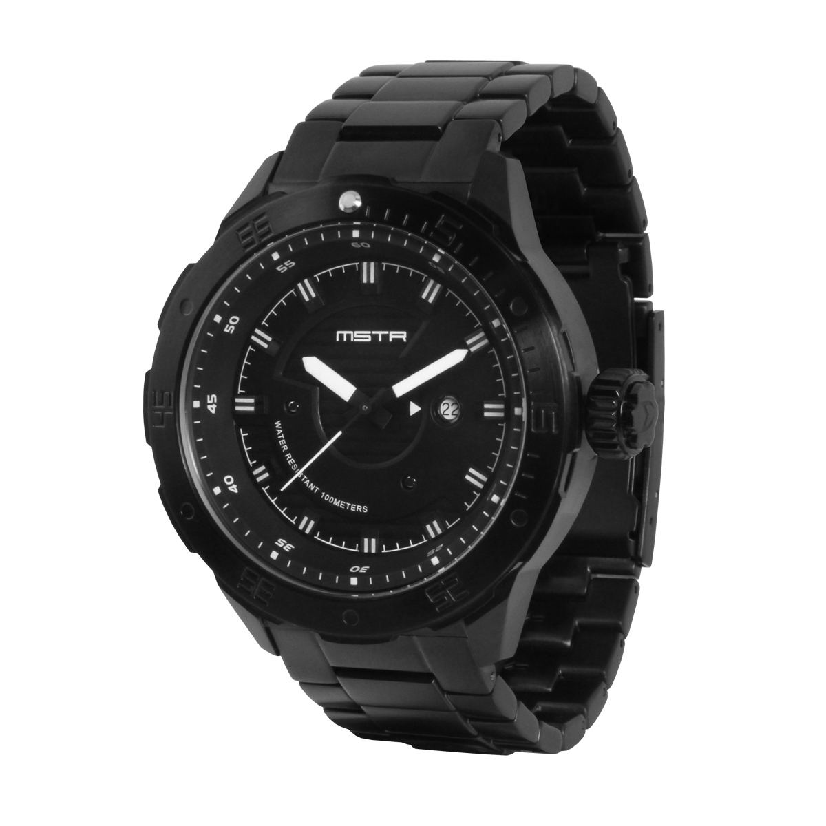 Meister Diver One DO103SS Men’s Black/Metal Band Analog Wristwatch MSTR Watch