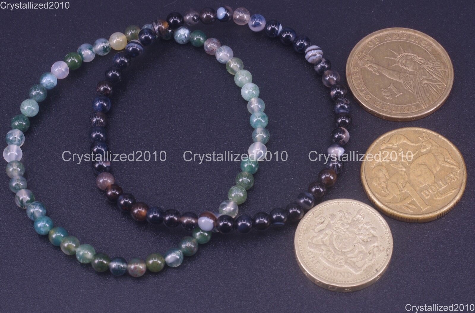 Handmade 4mm AAA Natural Gemstone Round Beads Stretchy Bracelet Healing Reiki 8″