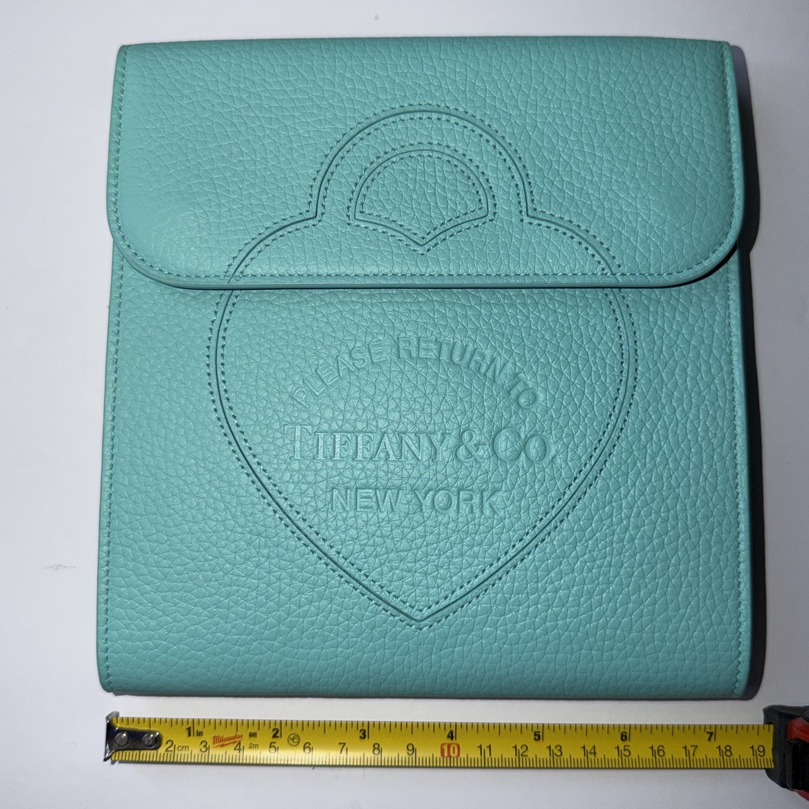 Tiffany & Co. Tiffany Blue Grain Leather Fold-Out Jewelry Case Travel Organizer